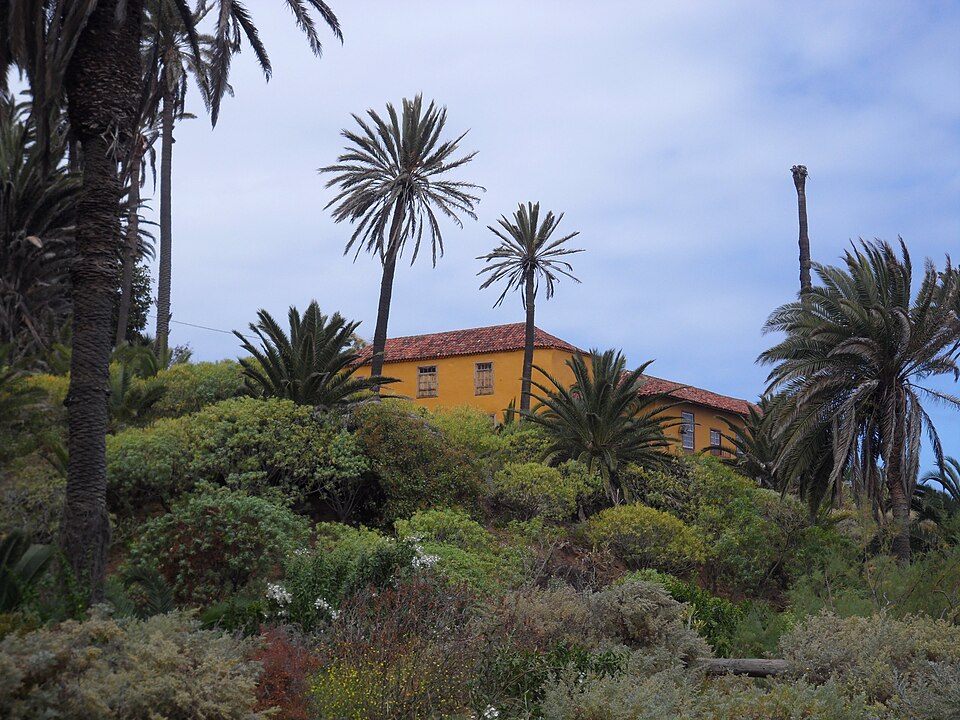 The Casona de Castro in its palm grove above the north coast